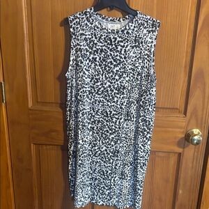 Maurices Black and White Patterned Midi Dress
